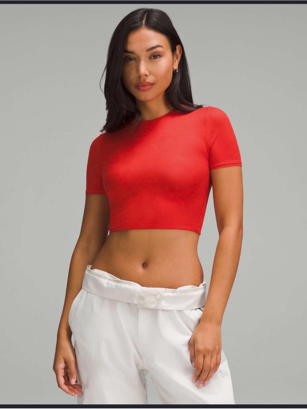 Lululemon Red windermost Cropped Tee